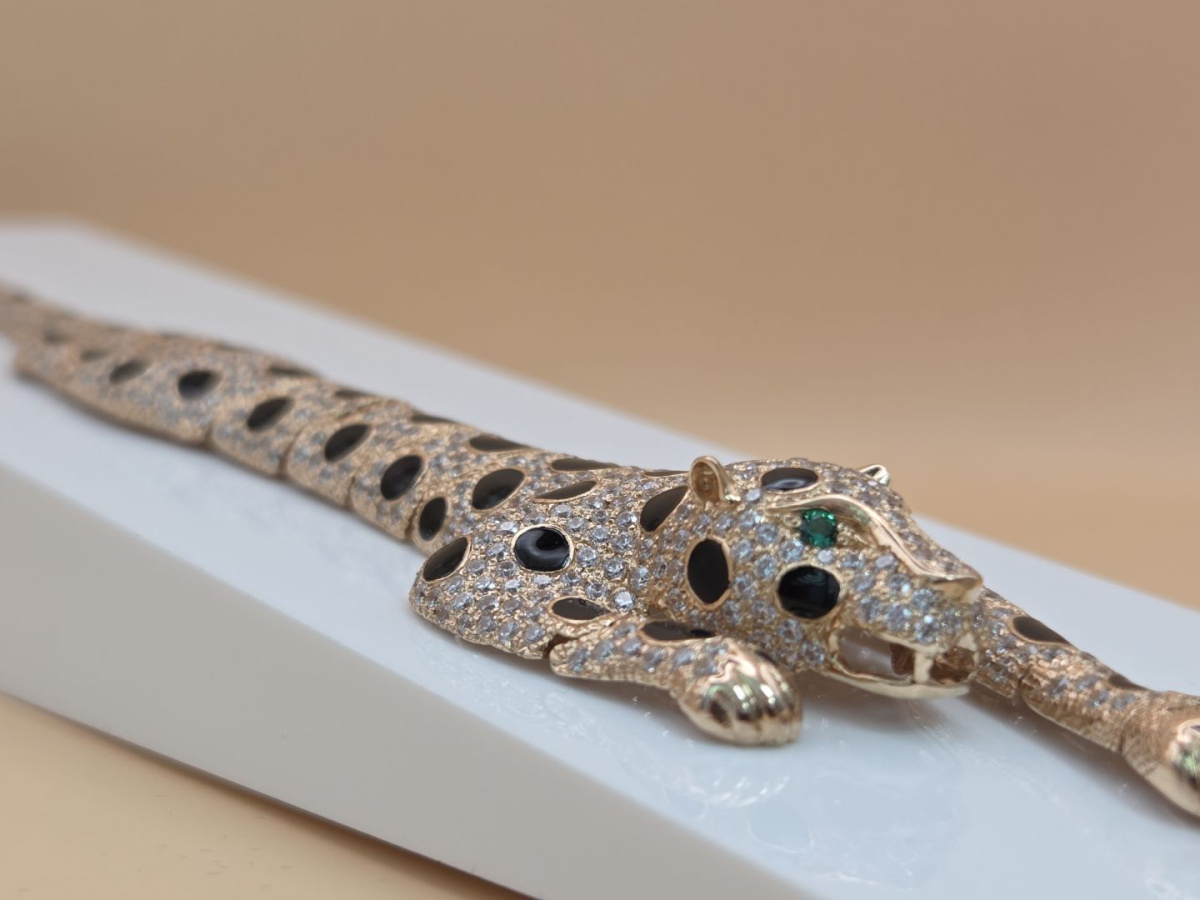 Б585 БРАСЛЕТ С КАМНЯМИ (Au 585)