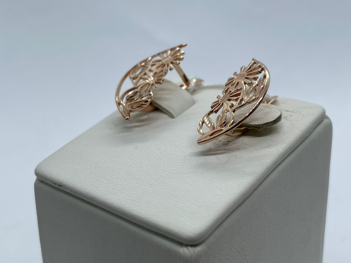 СЕРЬГИ БЕЗ КАМНЯ (Au 585)