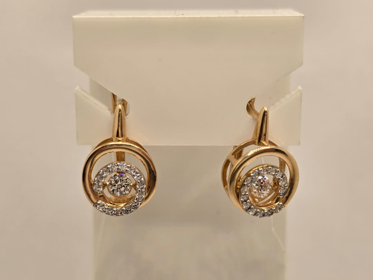 СЕРЬГИ С КАМНЯМИ (Au 585)