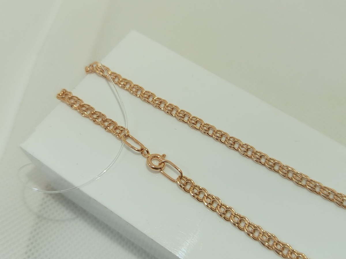 570005022 ЦЕПЬ ПУСТОТЕЛАЯ Бисмарк (Au 585)