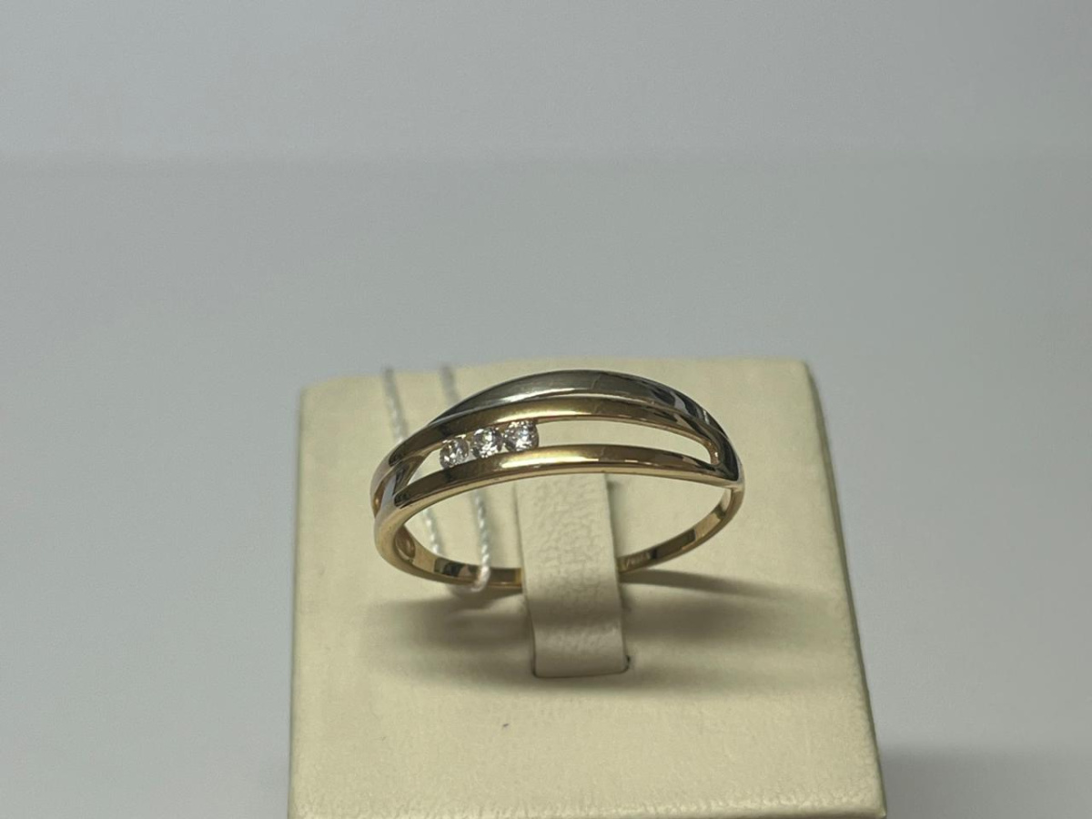 КОЛЬЦО С КАМНЯМИ (Au 585)