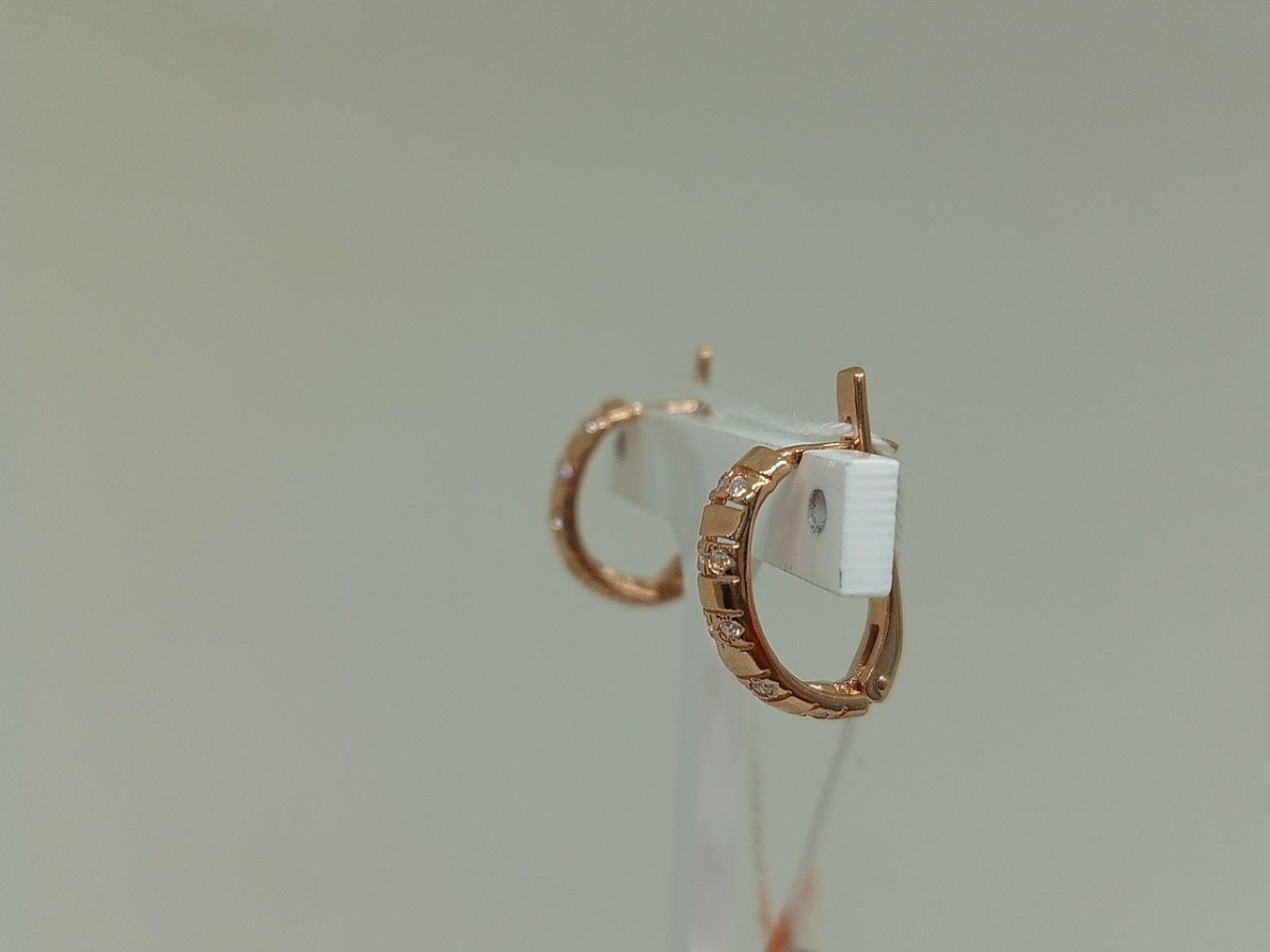 СКМИ585 СЕРЬГИ С КАМНЯМИ (Au 585)