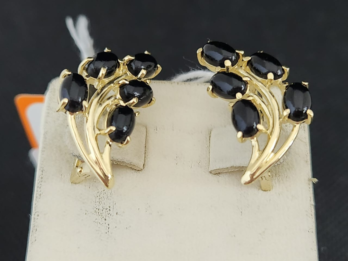 СКМИ585 СЕРЬГИ С КАМНЯМИ (Au 585)