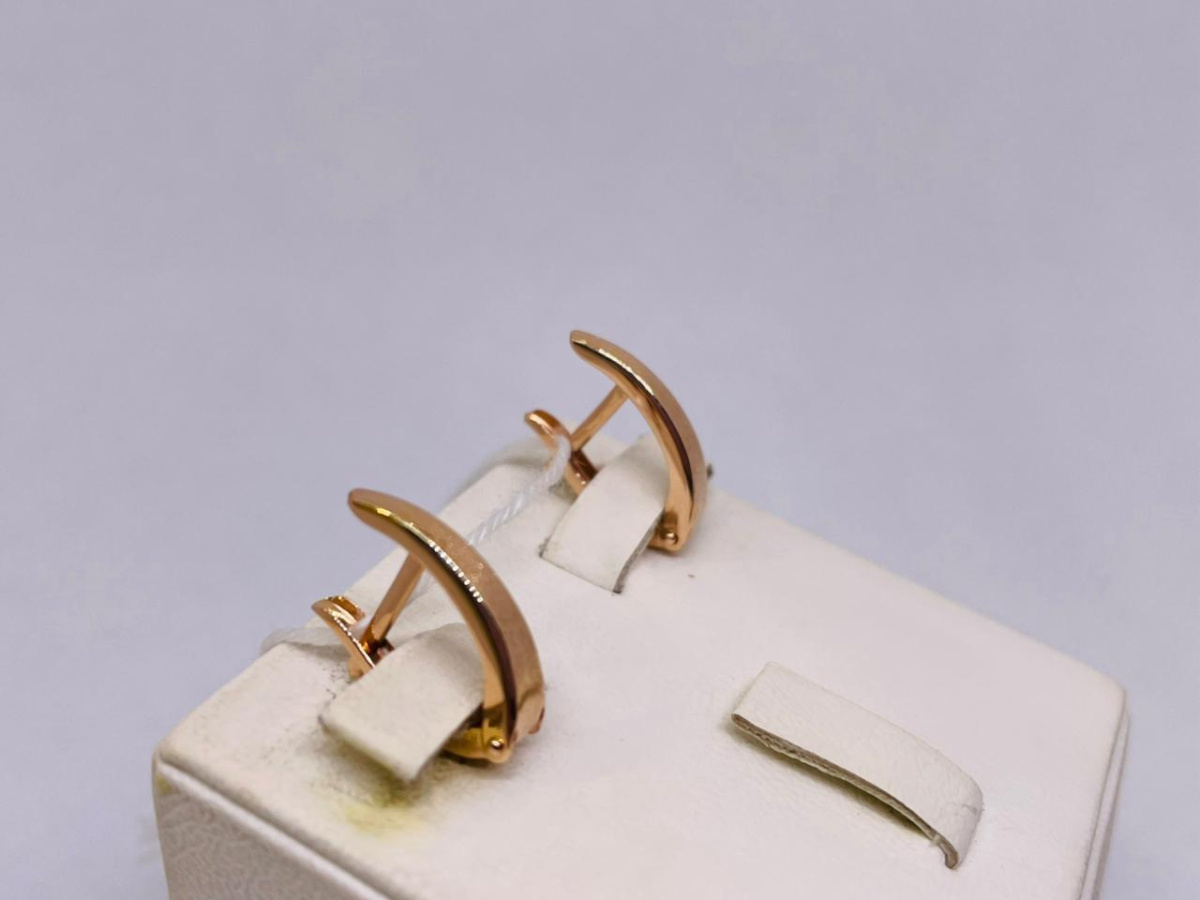 СБКМ585 СЕРЬГИ БЕЗ КАМНЯ (Au 585)