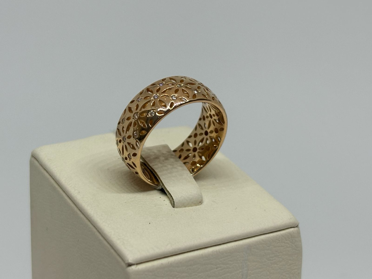 КОЛЬЦО С КАМНЯМИ (Au 585)