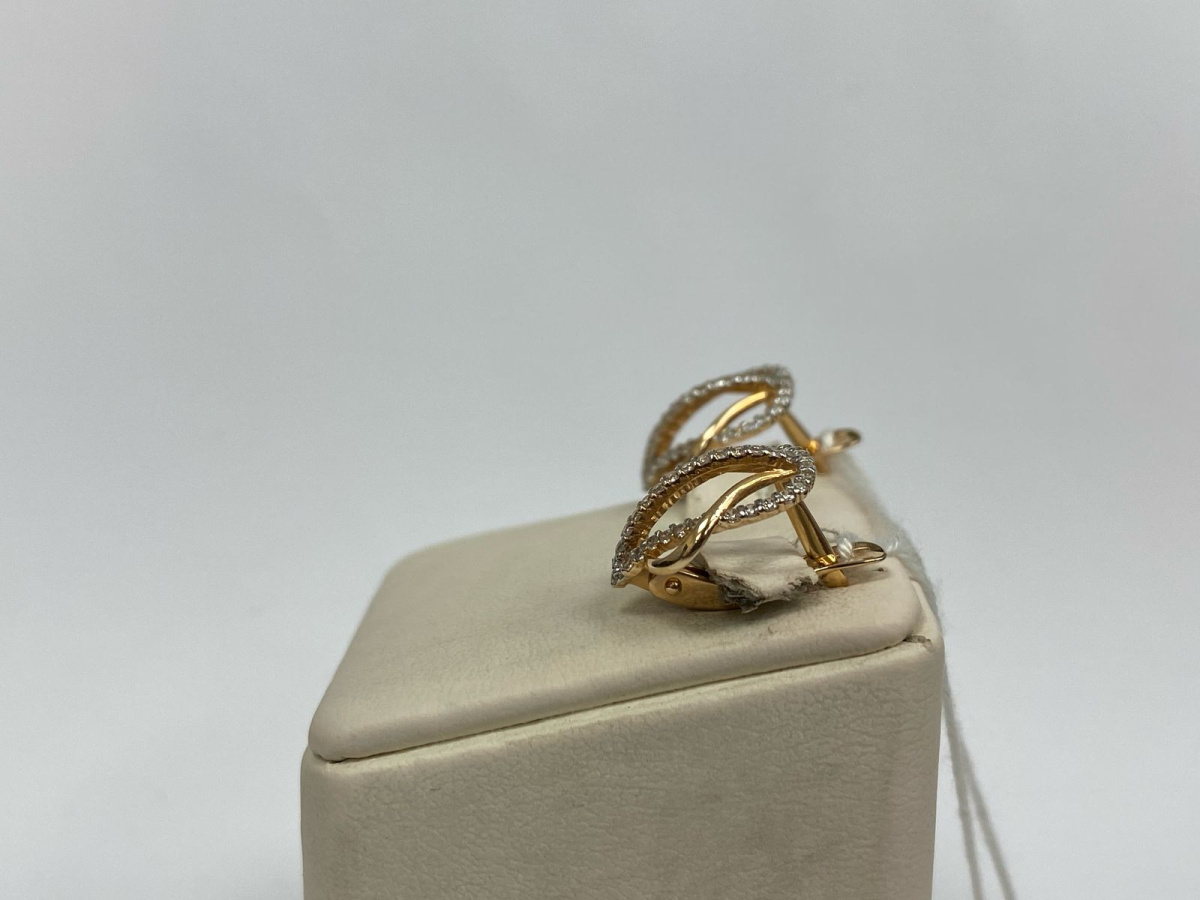 СКМИ585 СЕРЬГИ С КАМНЯМИ (Au 585)