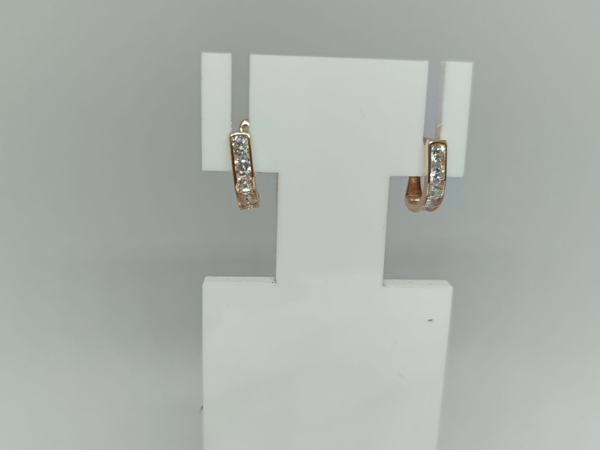 СКМИ585 СЕРЬГИ С КАМНЯМИ (Au 585)