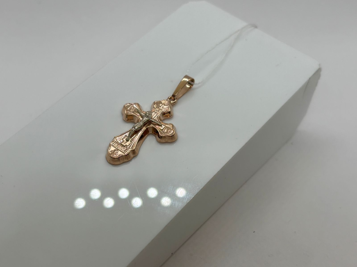 ПОДВЕСКА КРЕСТ без камня (Au 585)