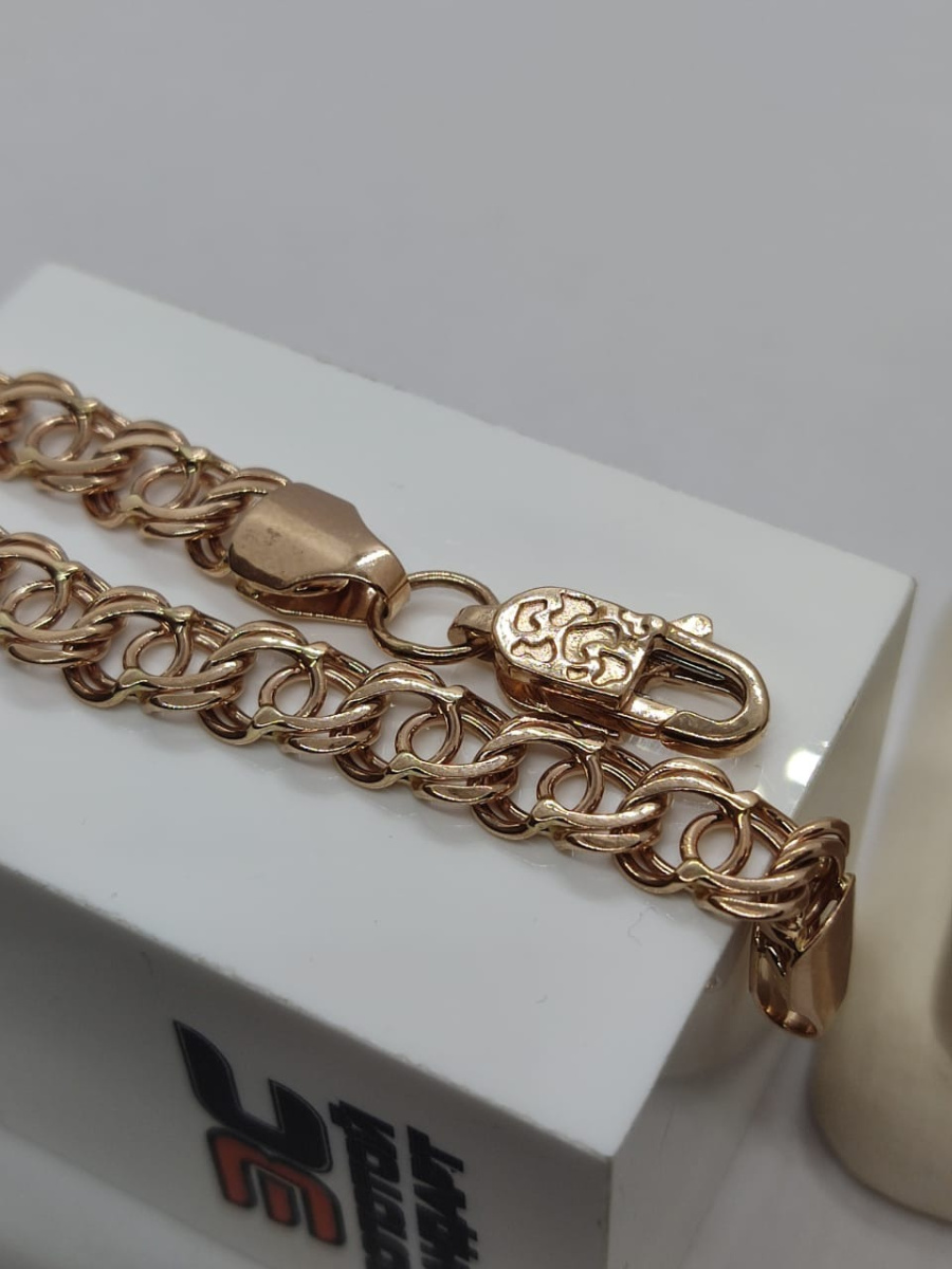 БЛБ585 БРАСЛЕТ ПОЛНОВЕСНЫЙ Бисмарк (Au 585)