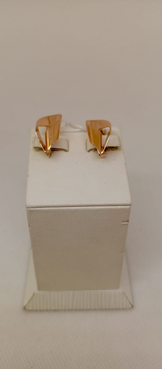 СБКМ585 СЕРЬГИ БЕЗ КАМНЯ (Au 585)