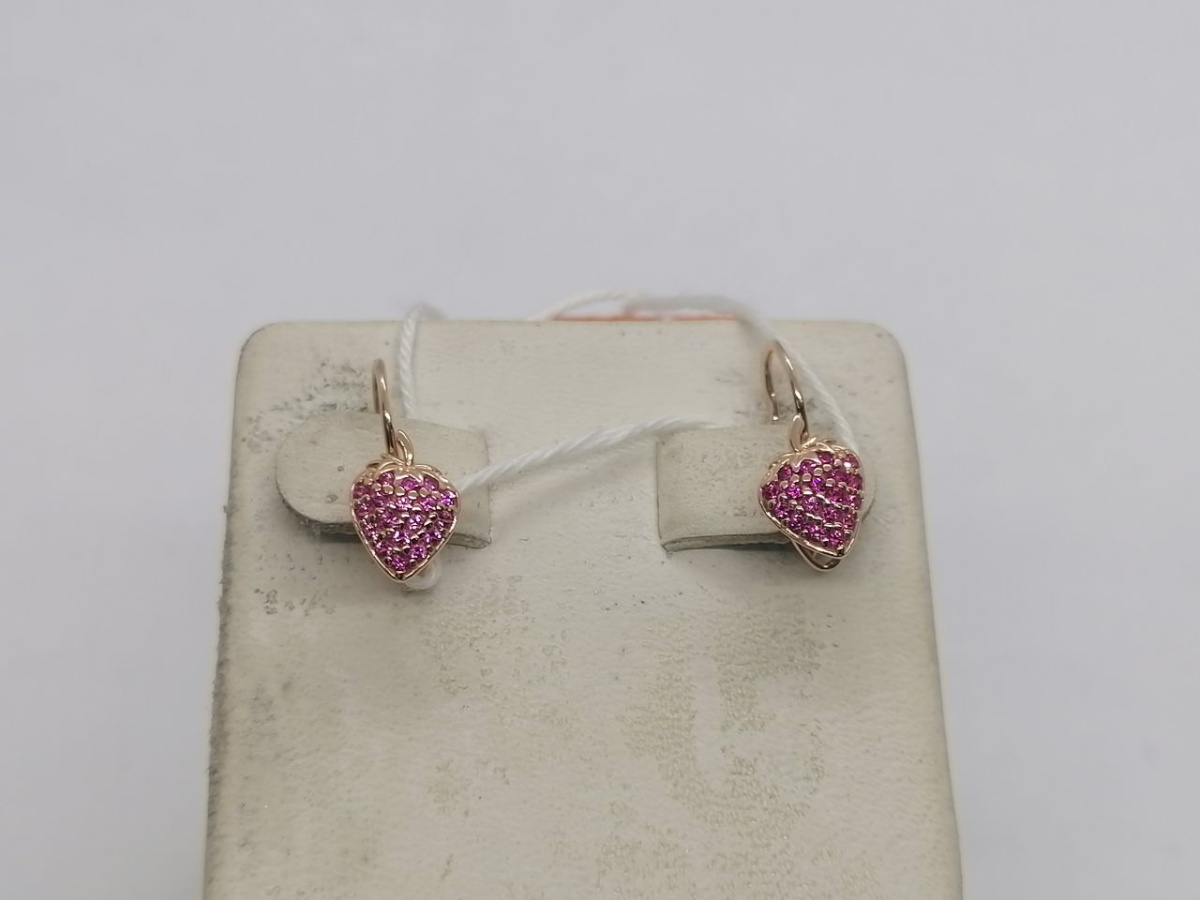 СКМИ585 СЕРЬГИ С КАМНЯМИ (Au 585)