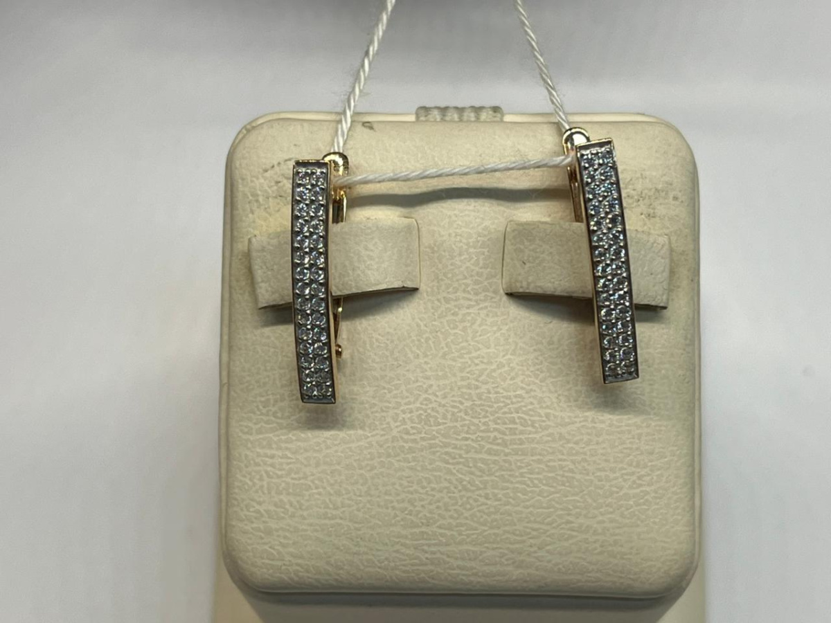 СКМИ585 СЕРЬГИ С КАМНЯМИ (Au 585)