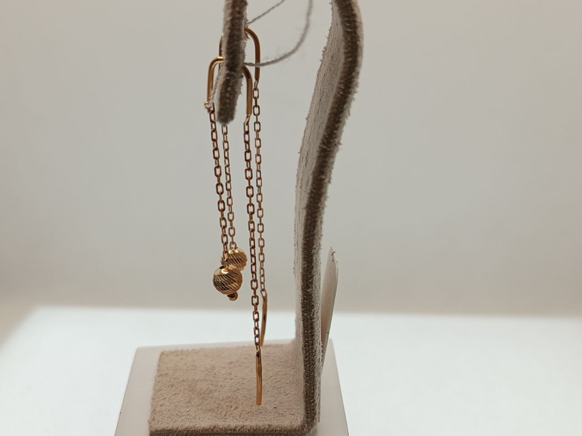 СЕРЬГИ ПРОДЕВКИ без камня (Au 585) СЕРЬГИ ПРОДЕВКИ без камня (Au 585)