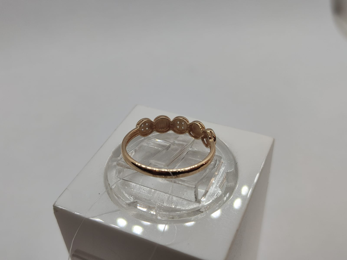 КОЛЬЦО С КАМНЯМИ (Au 585)