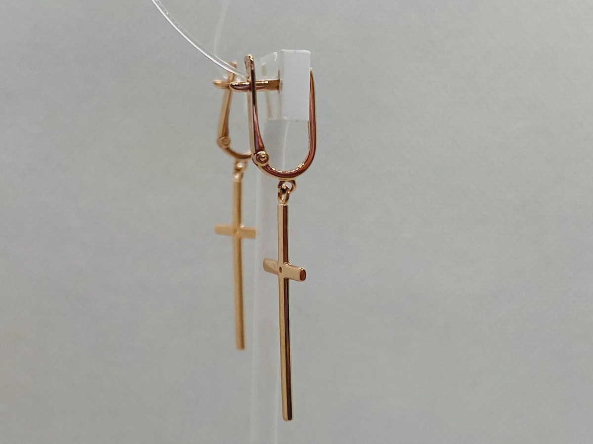 СЕРЬГИ С КАМНЕМ (Au 585)