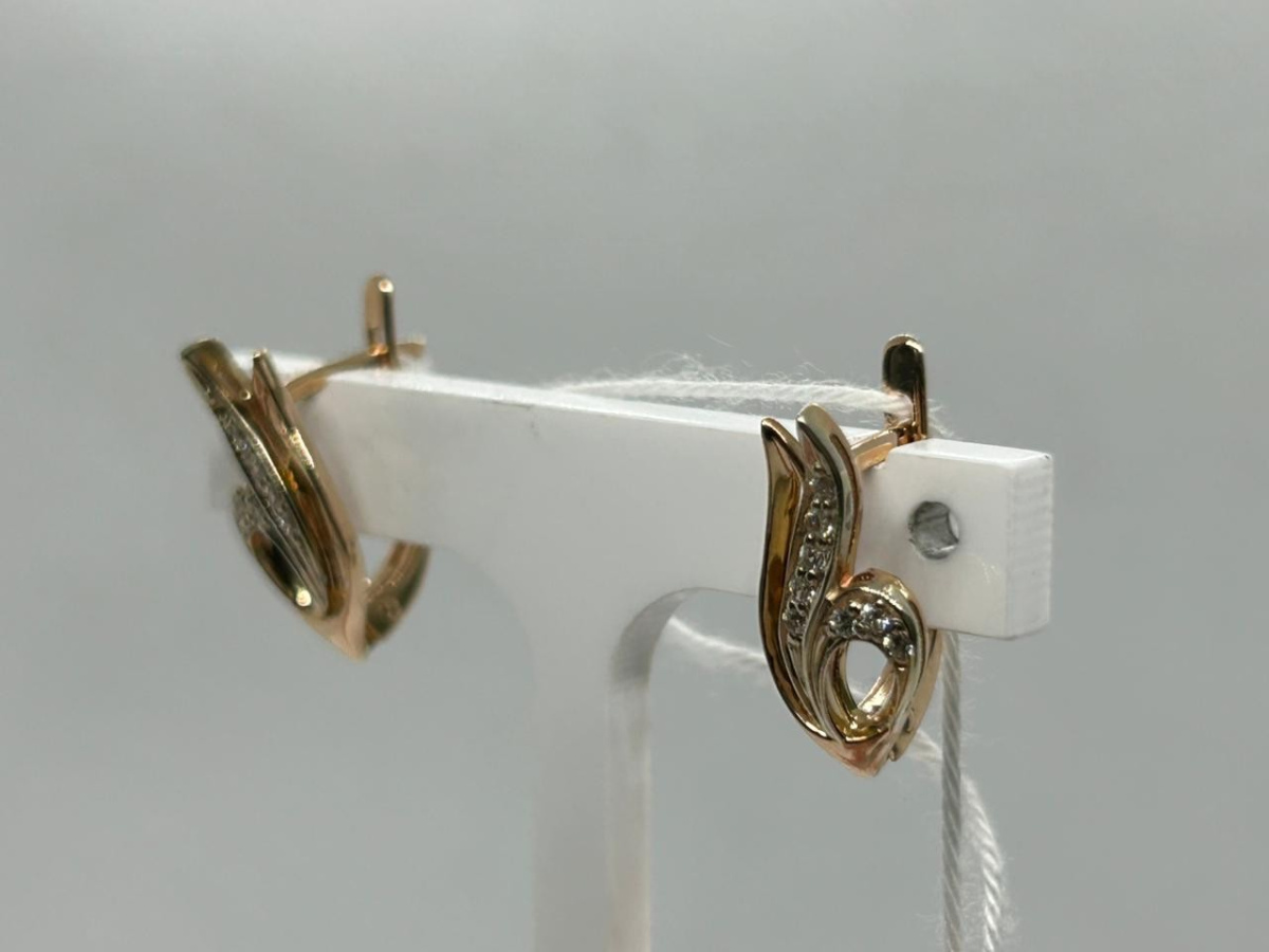 СКМИ585 СЕРЬГИ С КАМНЯМИ (Au 585)