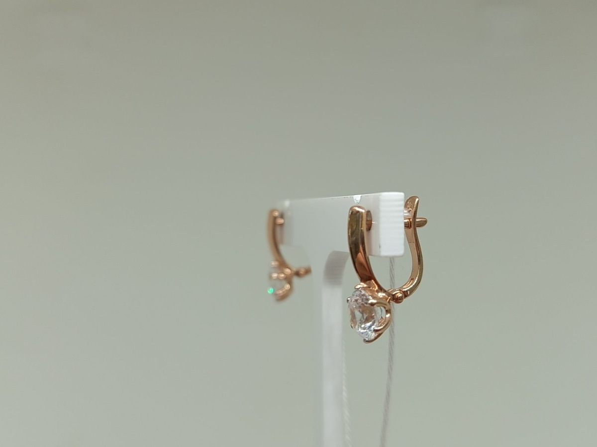 СКМ585 СЕРЬГИ С КАМНЕМ (Au 585) СКМ585 СЕРЬГИ С КАМНЕМ (Au 585)