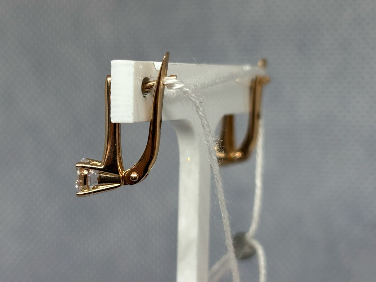 СЕРЬГИ С КАМНЕМ (Au 585)