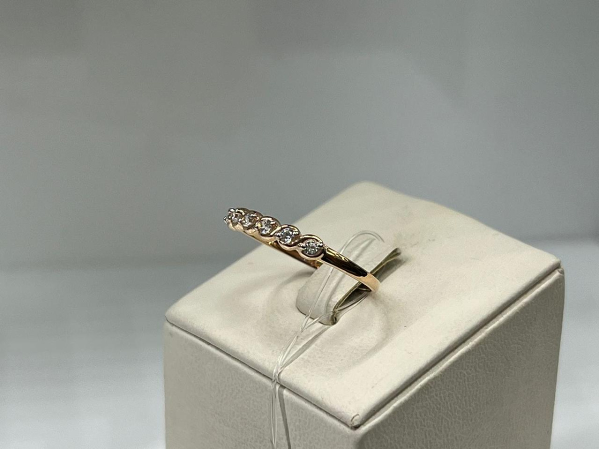 КОЛЬЦО С КАМНЯМИ (Au 585)