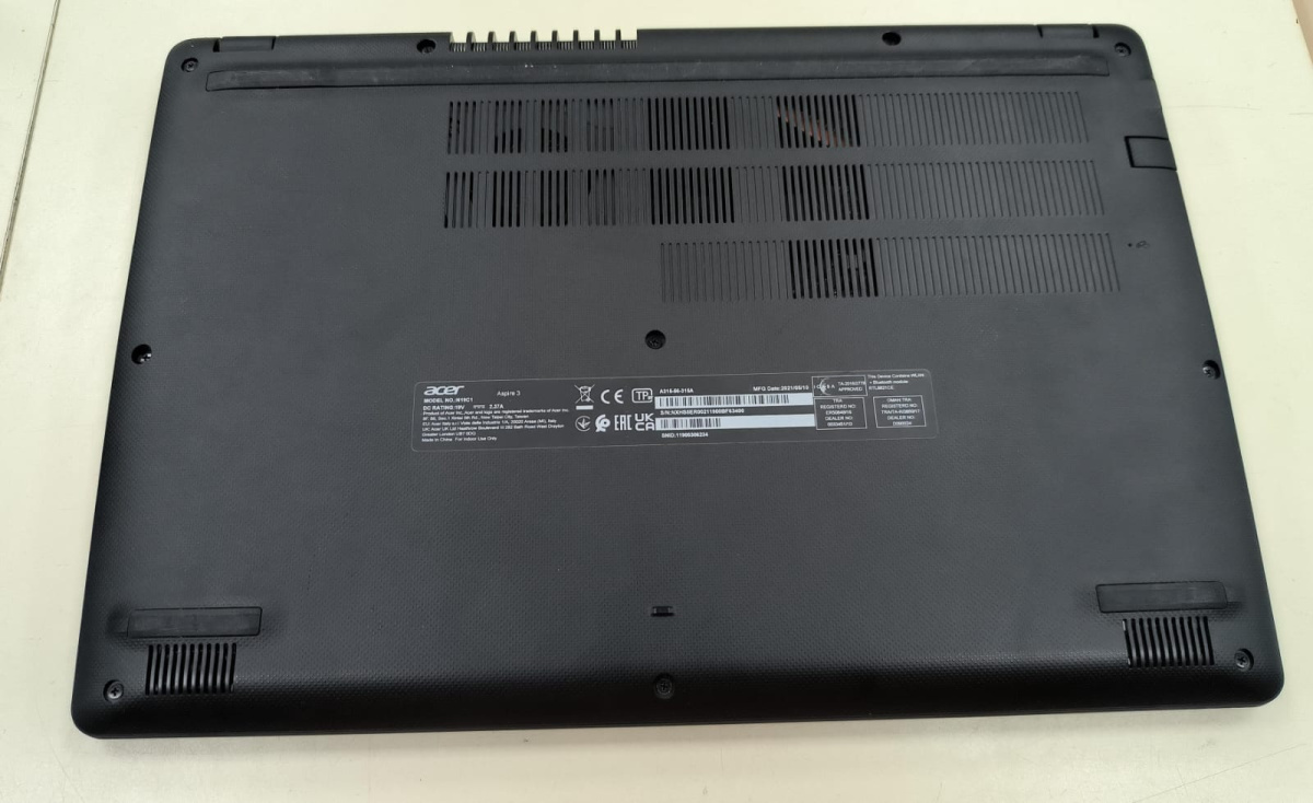 Ноутбук Acer Aspire A315-56; Core i3-1005G1, Intel UHD Graphics, 4 Гб, 256 Гб, Нет