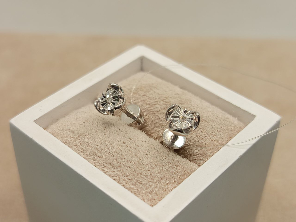 СЕРЬГИ БРИЛЛИАНТ (Ag 925)