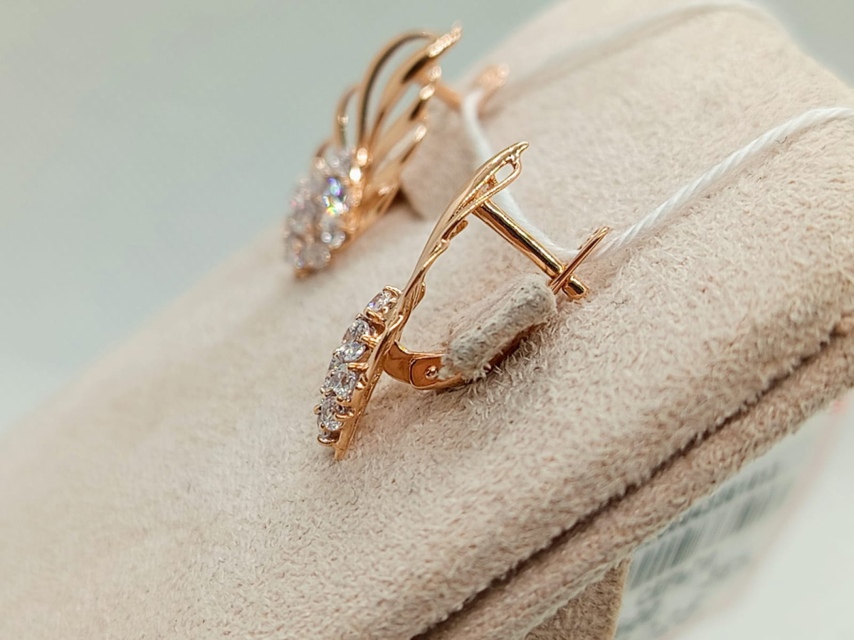 СКМИ585 СЕРЬГИ С КАМНЯМИ (Au 585)