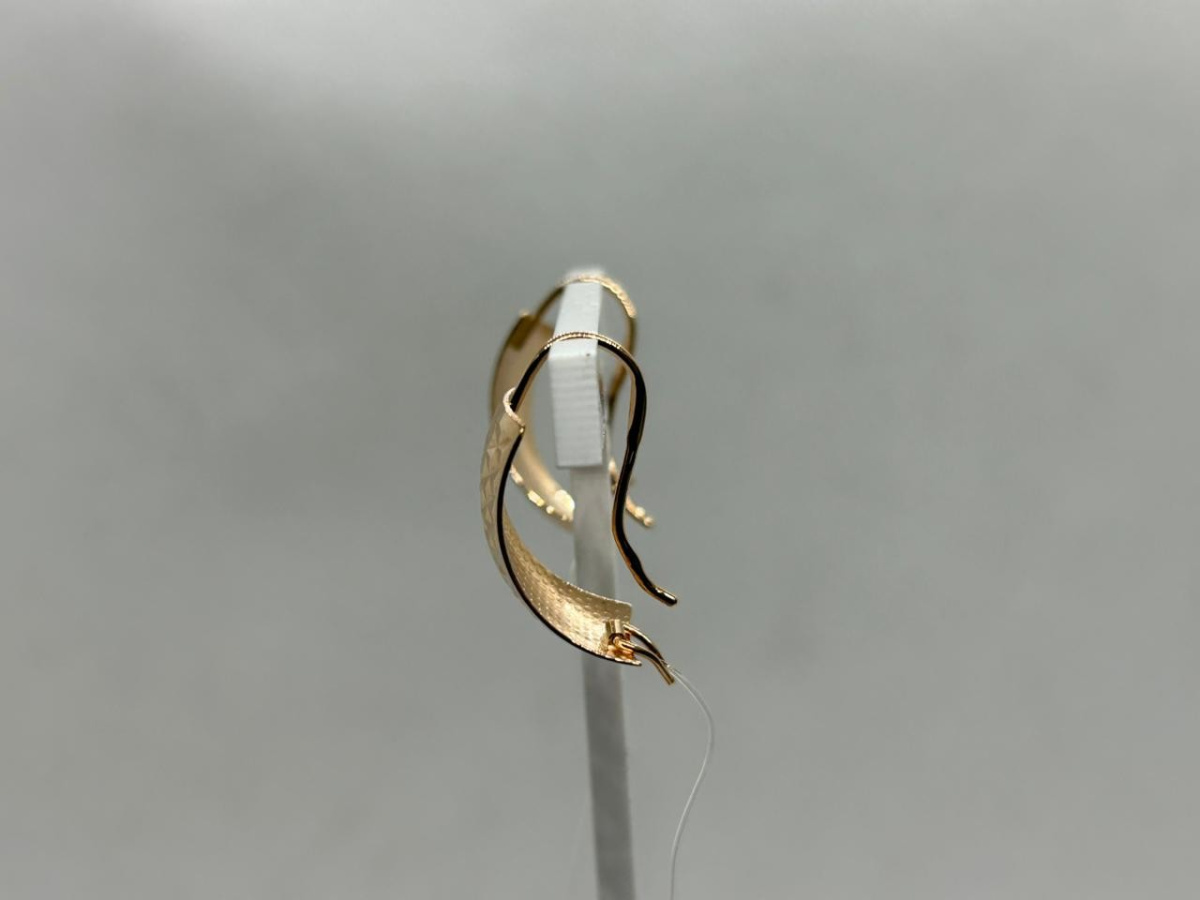 СЕРЬГИ ПЕТЕЛЬКА без камня (Au 585)