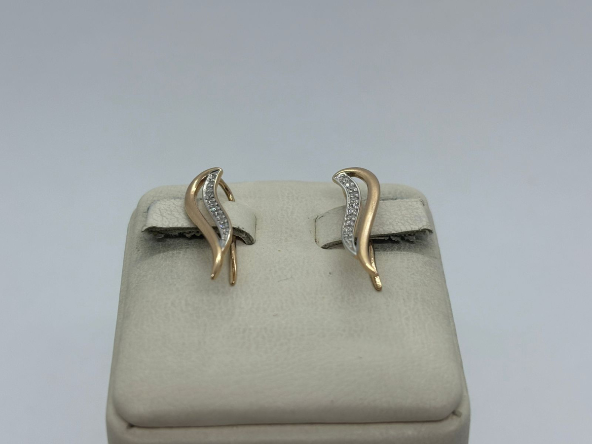 СКМИ585 СЕРЬГИ С КАМНЯМИ (Au 585)