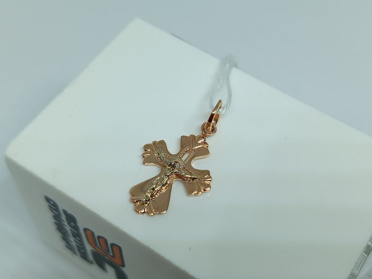 ПОДВЕСКА КРЕСТ БЕЗ КАМНЯ (Au 585)