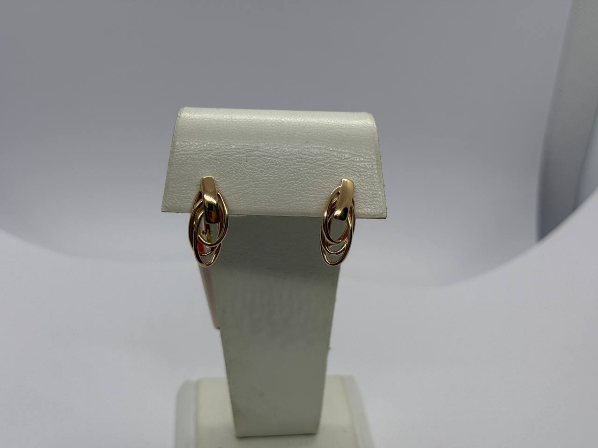 СБКМ585 СЕРЬГИ БЕЗ КАМНЯ (Au 585)