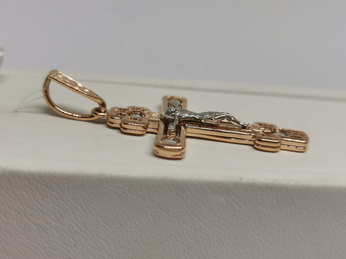 ПОДВЕСКА КРЕСТ без камня (Au 585)