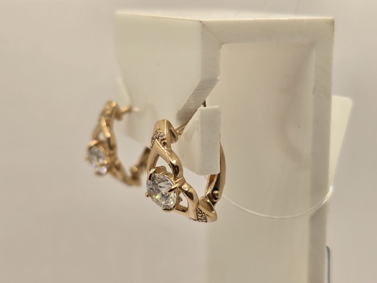 СЕРЬГИ С КАМНЕМ (Au 585)