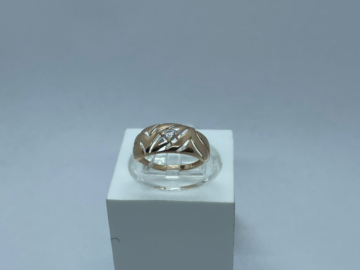 КОЛКМ585 КОЛЬЦО С КАМНЕМ (Au 585)