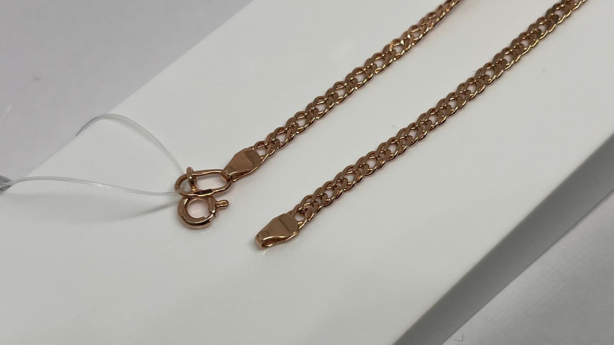 611105022 БРАСЛЕТ ПУСТОТЕЛЫЙ Ромб двойной (Au 585)