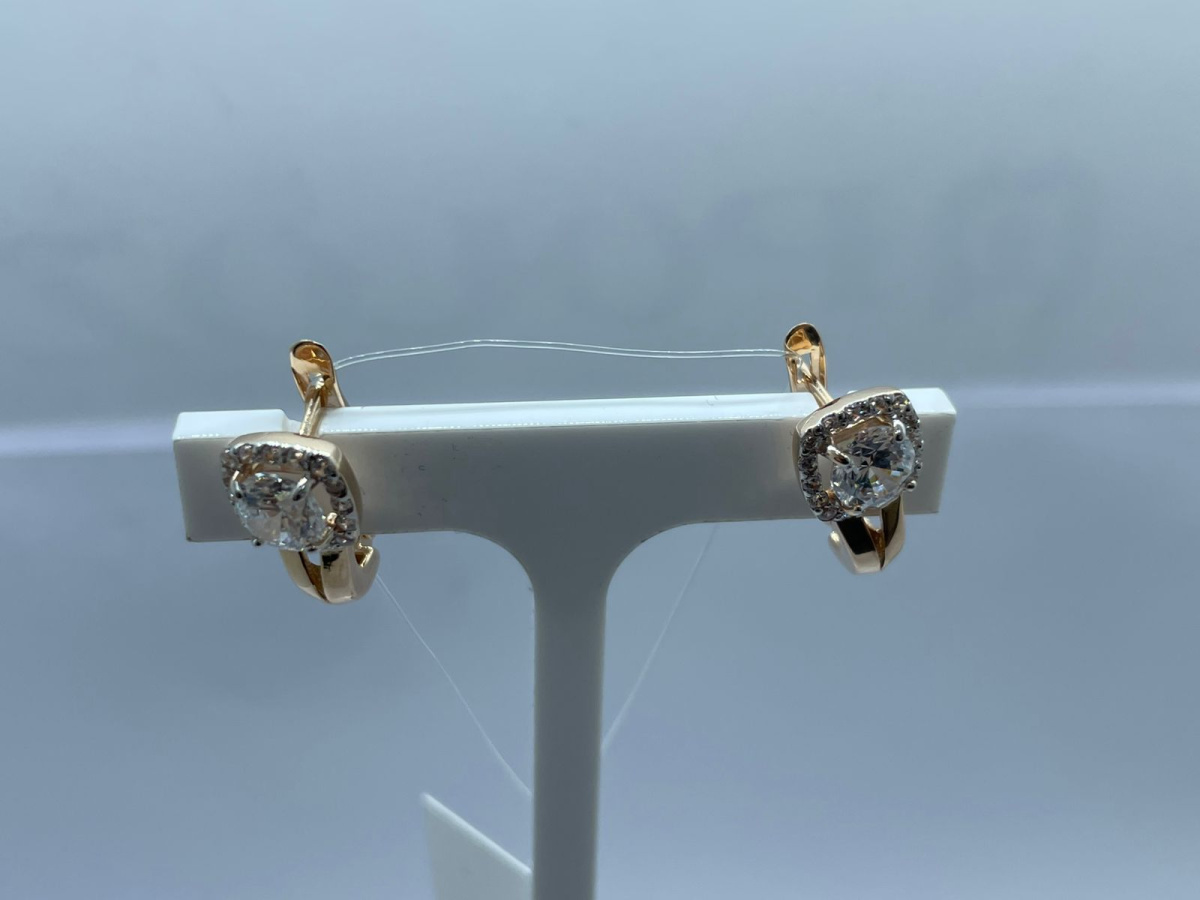 СЕРЬГИ С КАМНЯМИ (Au 585)