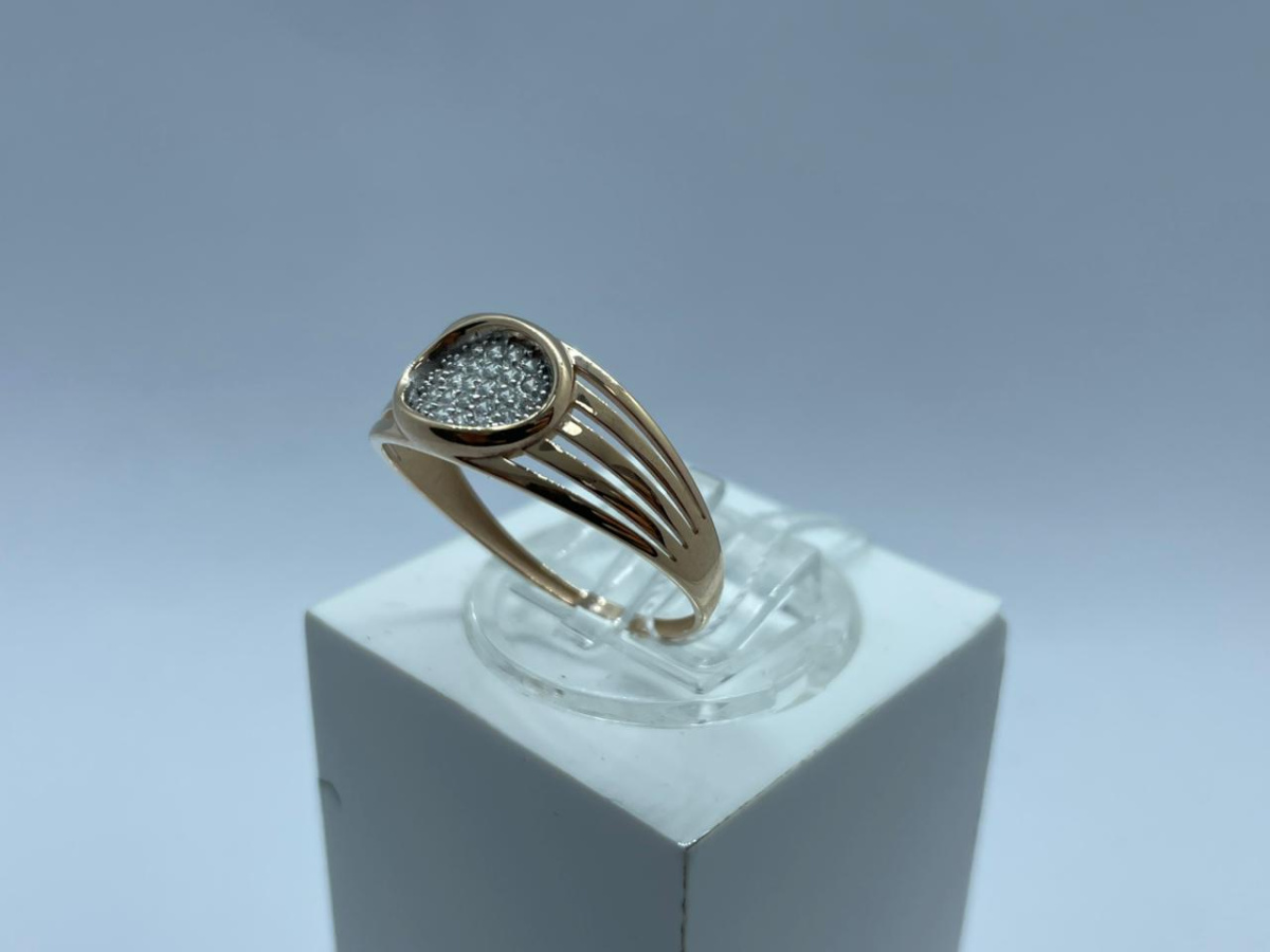 КОЛЬЦО С КАМНЯМИ (Au 585)