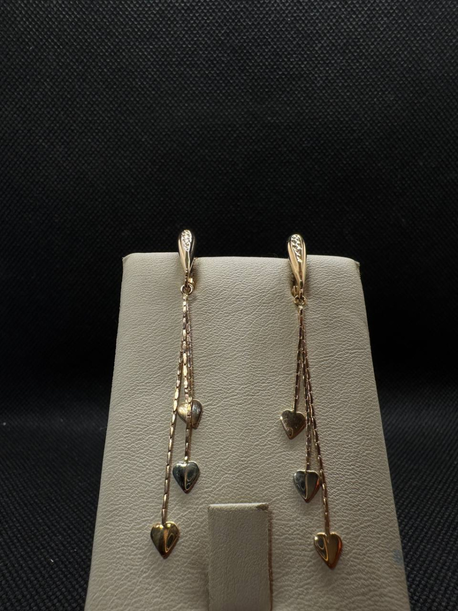 СБКМ585 СЕРЬГИ БЕЗ КАМНЯ (Au 585)