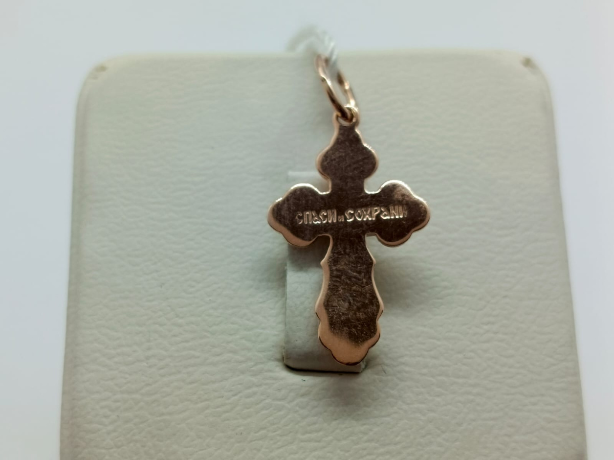 ПОДКБК585 ПОДВЕСКА КРЕСТ БЕЗ КАМНЯ (Au 585)