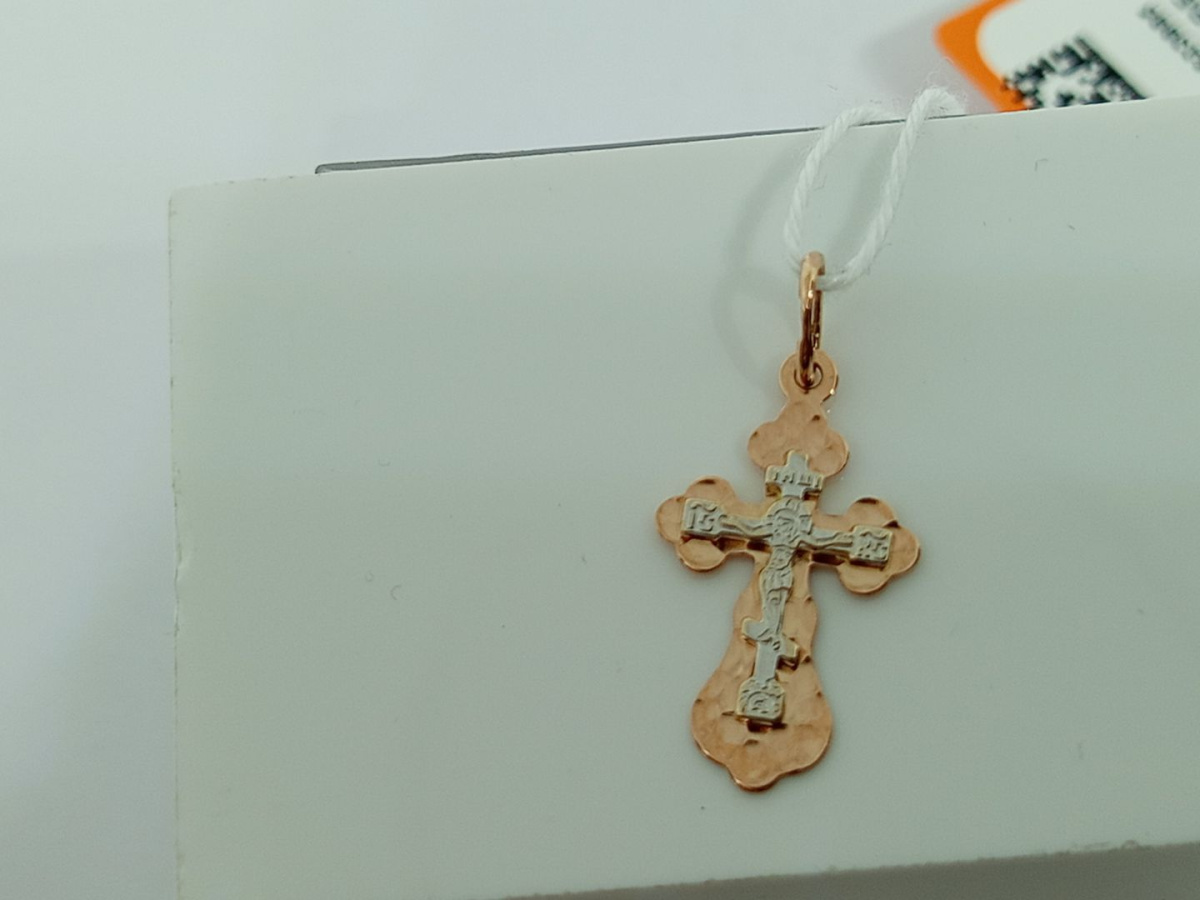 ПОДВЕСКА КРЕСТ БЕЗ КАМНЯ (Au 585)