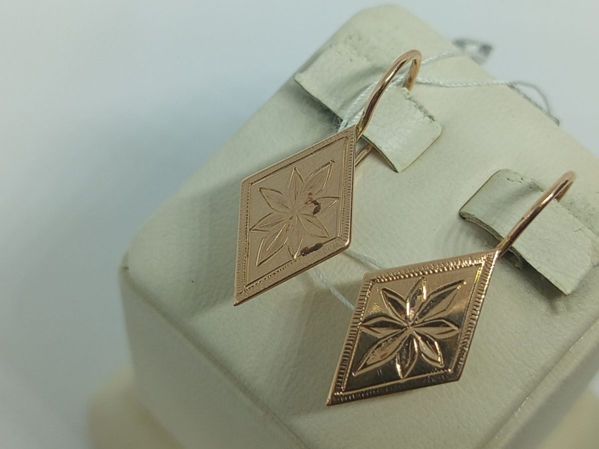 СБКМ583 СЕРЬГИ БЕЗ КАМНЯ (Au 583)