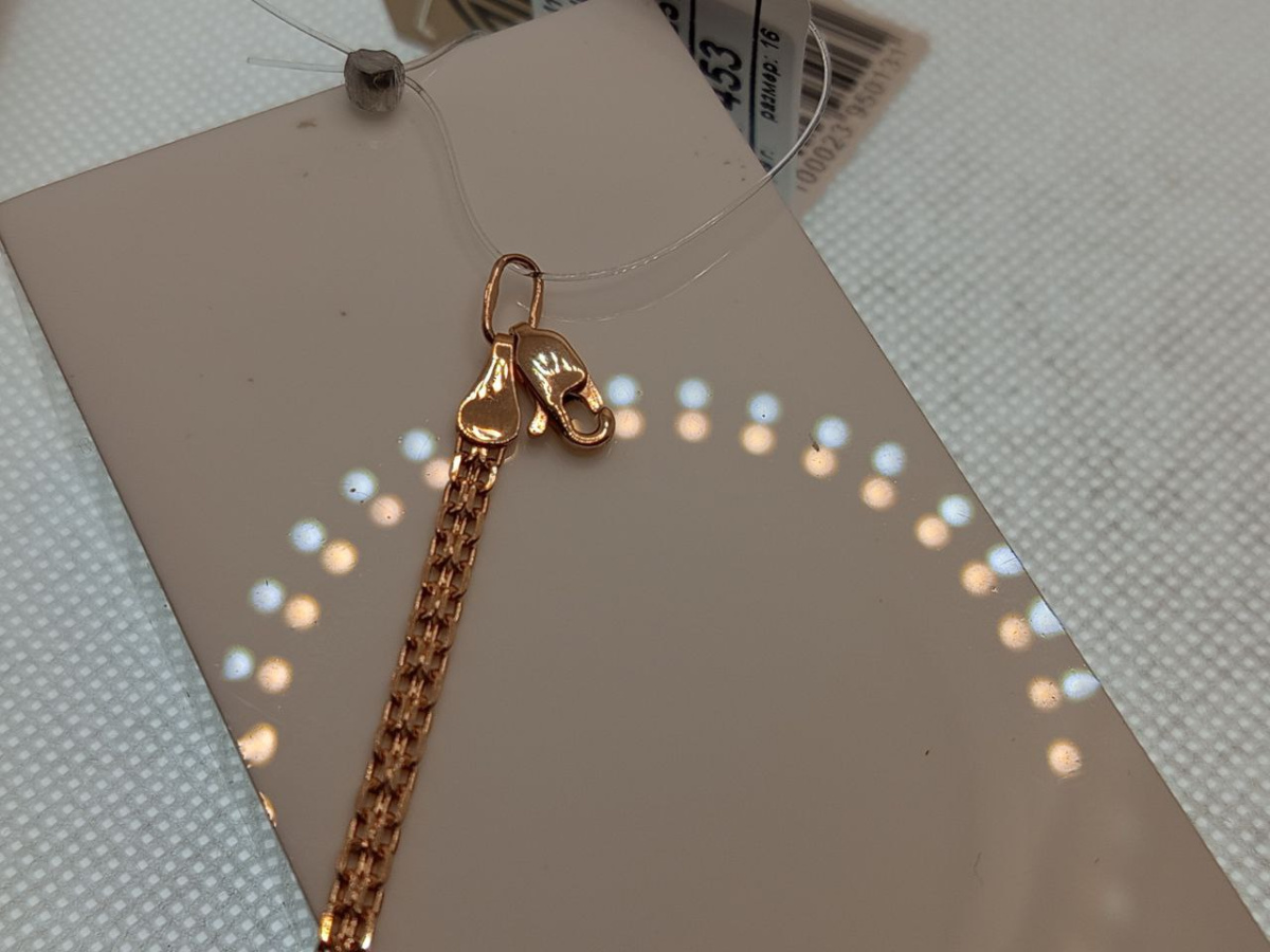 БРАСЛЕТ ПУСТОТЕЛЫЙ Бисмарк машинный (Au 585)