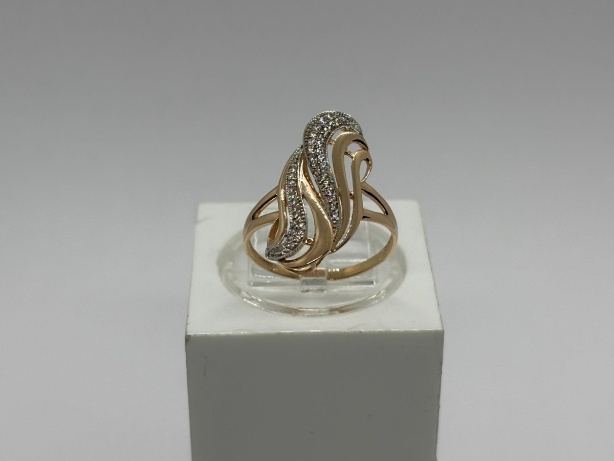 КОЛЬЦО С КАМНЯМИ (Au 585)