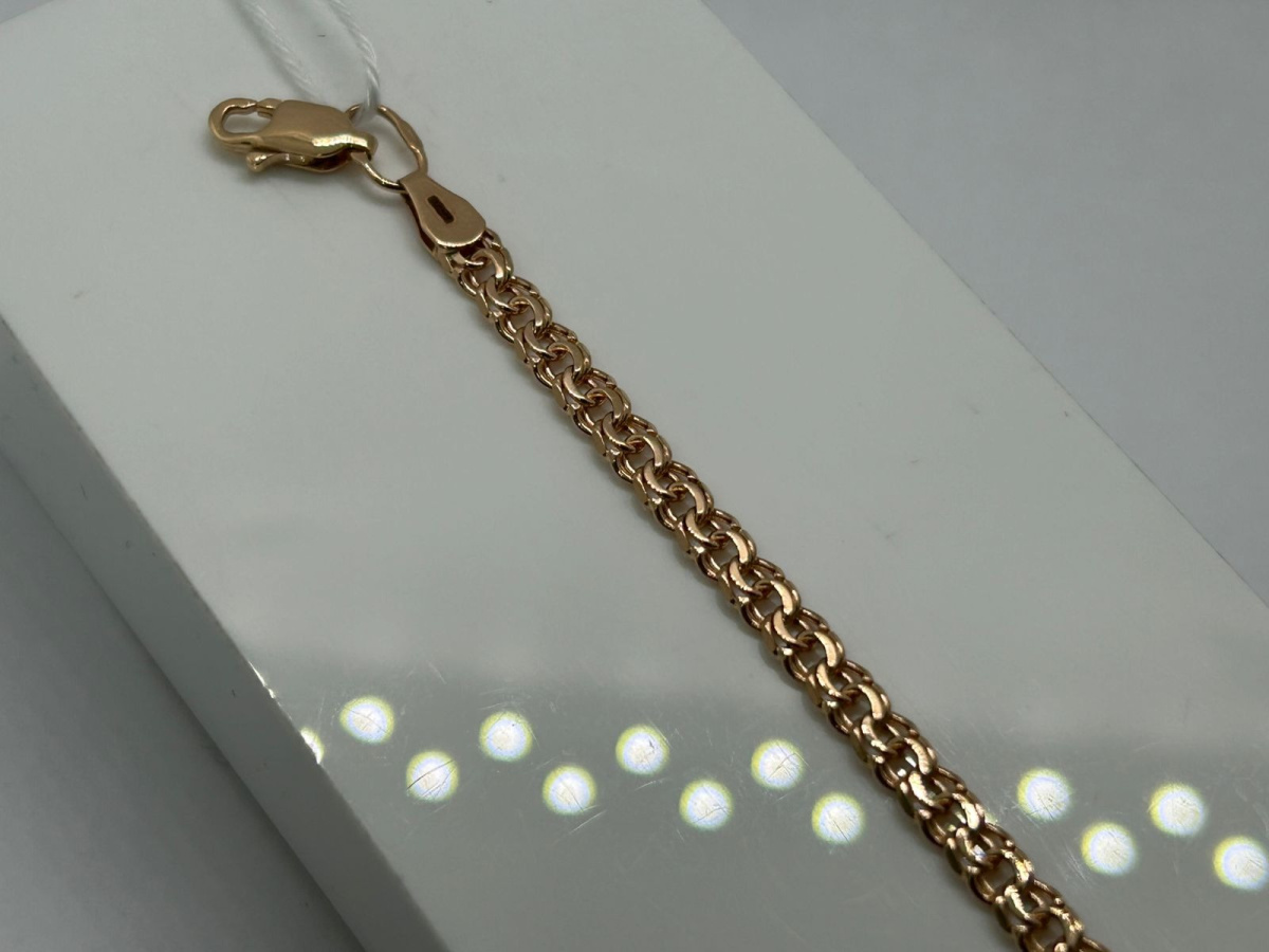 БЛБ585 БРАСЛЕТ ПОЛНОВЕСНЫЙ Бисмарк (Au 585)