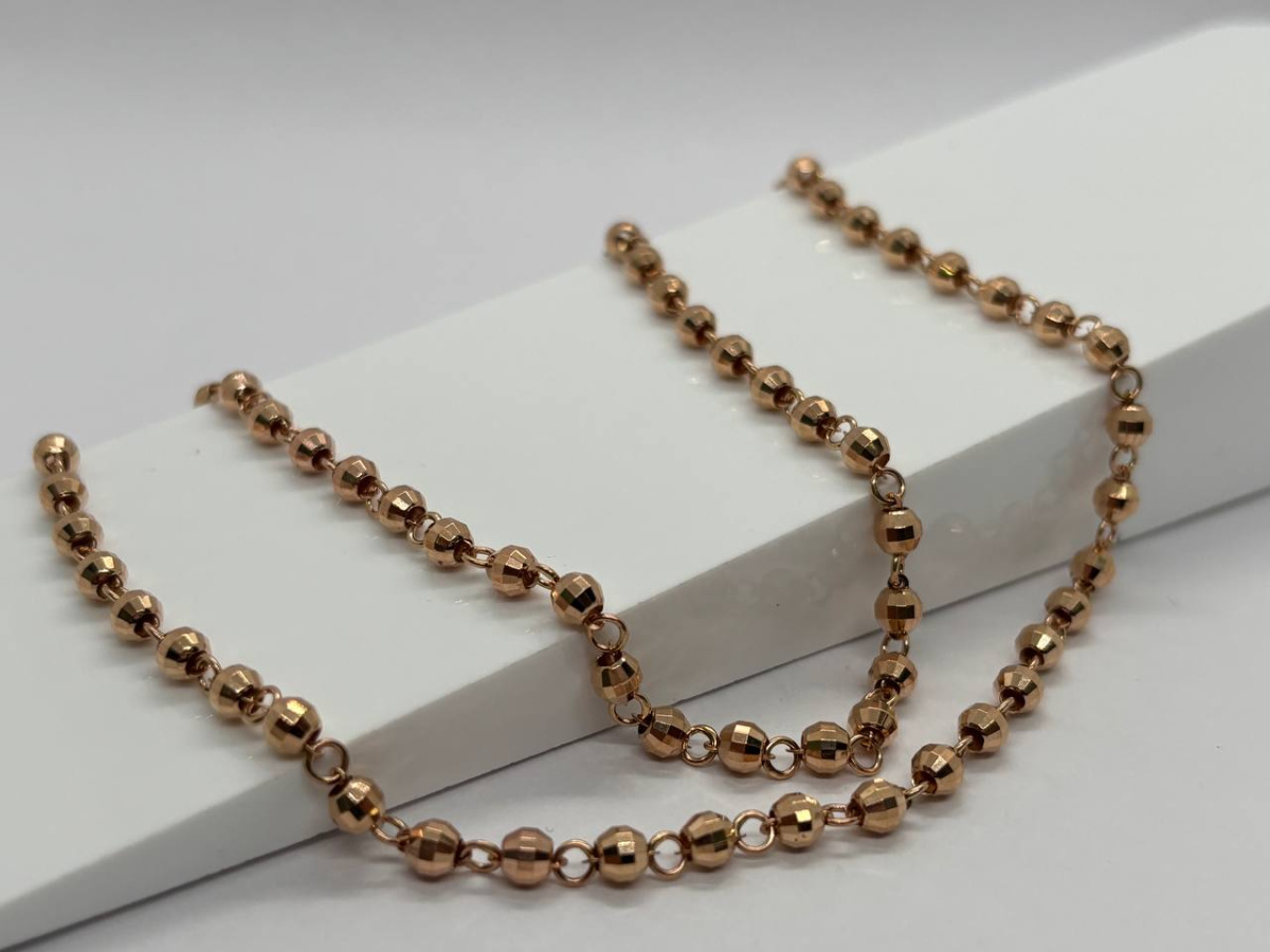 ЦЛПА585 ЦЕПЬ ПОЛНОВЕСНАЯ Перлина (Au 585)