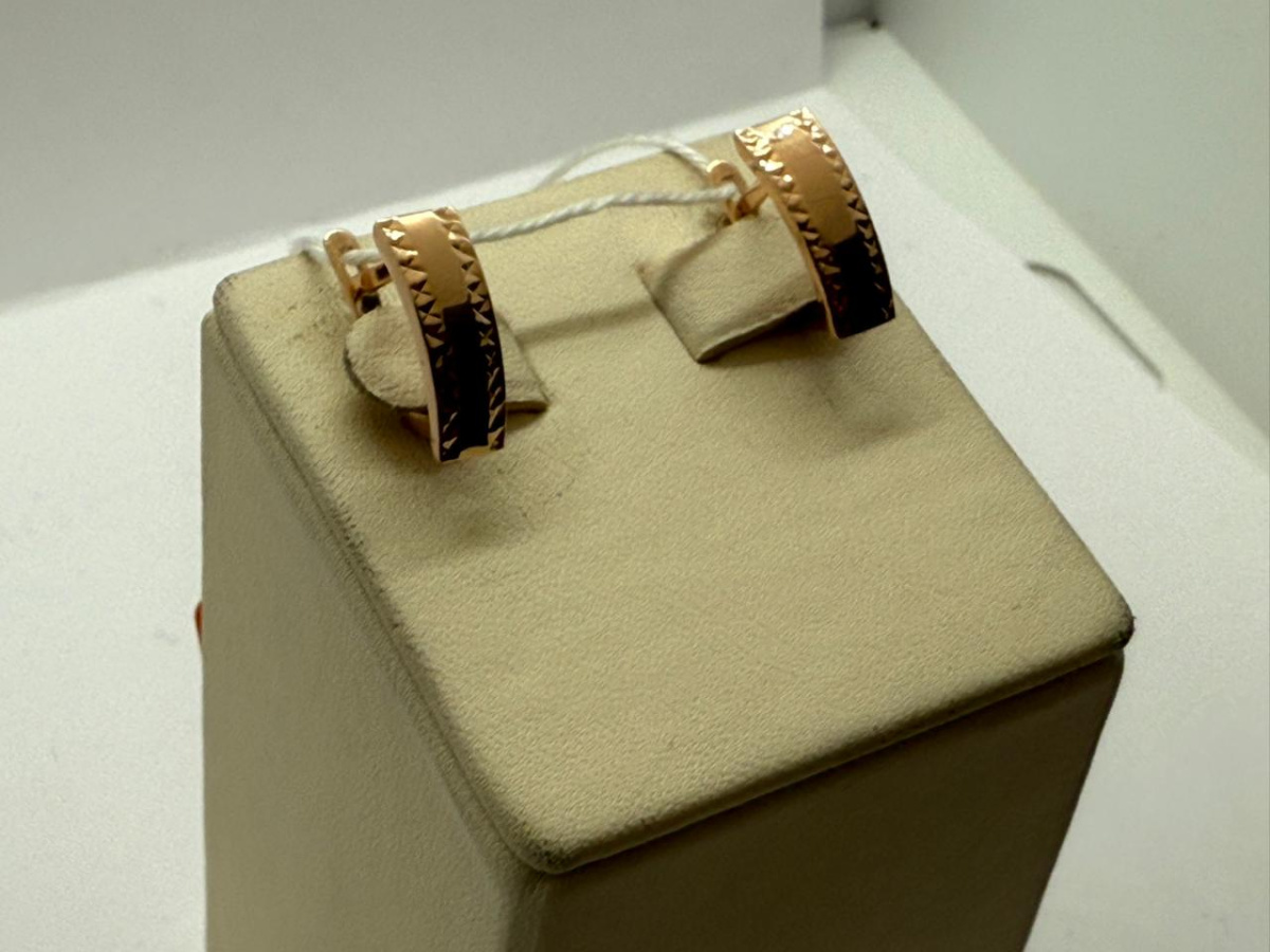 СБКМ585 СЕРЬГИ БЕЗ КАМНЯ (Au 585)