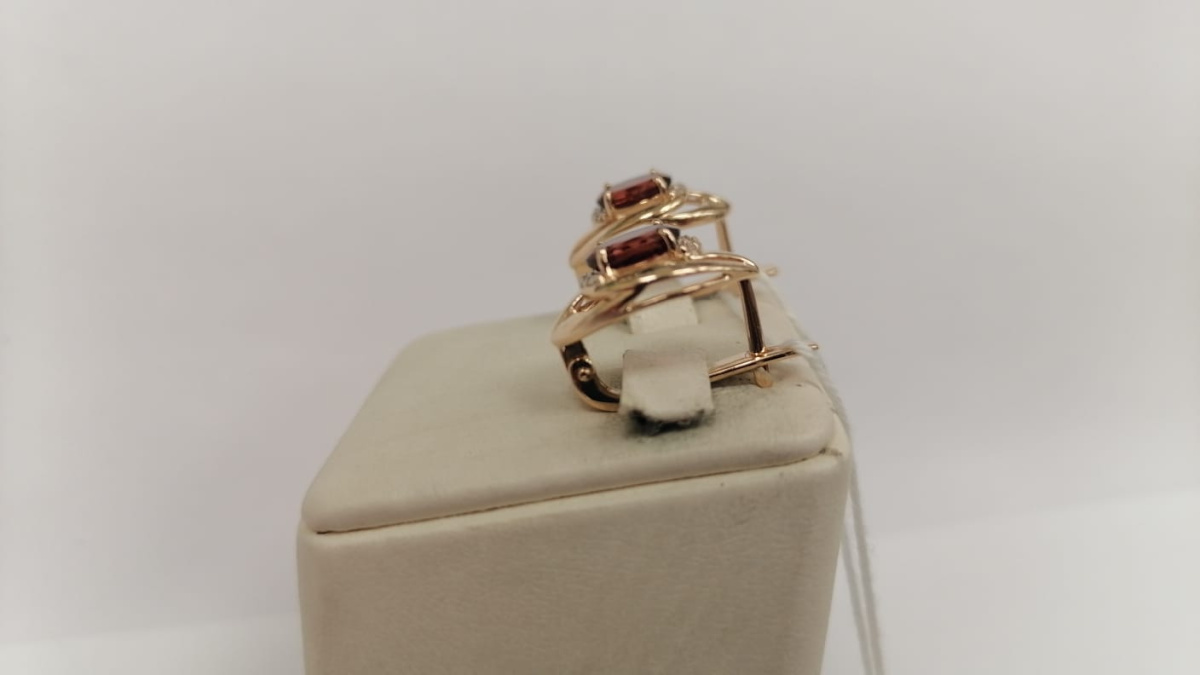 СКМИ585 СЕРЬГИ С КАМНЯМИ (Au 585)