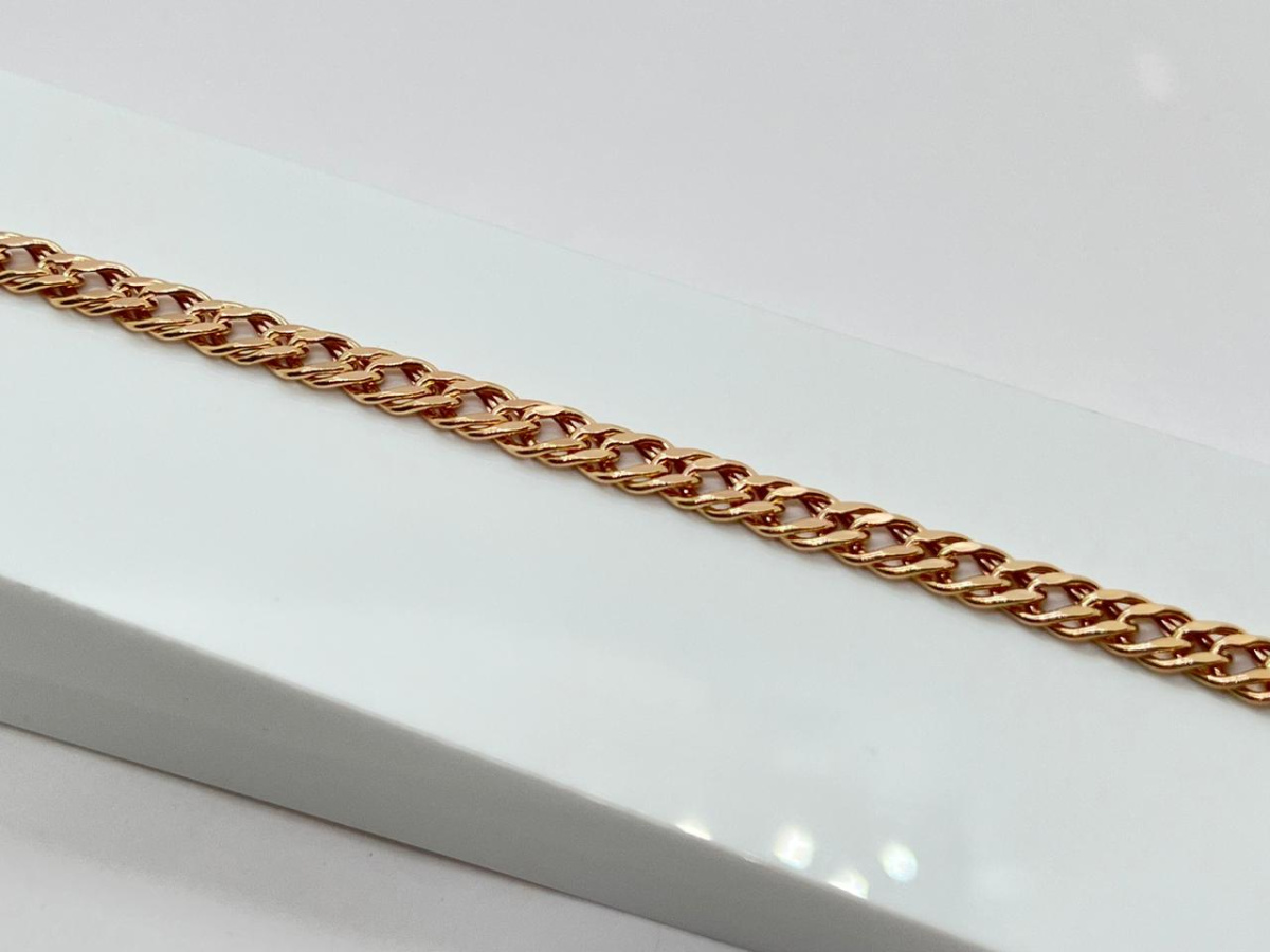 БРАСЛЕТ ПУСТОТЕЛЫЙ Ромб двойной (Au 585)