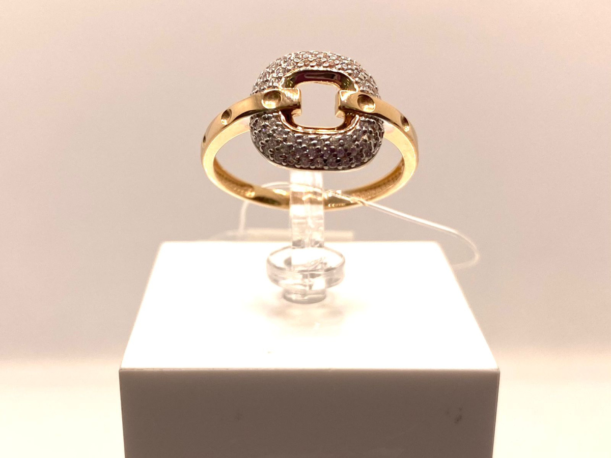 КОЛЬЦО С КАМНЯМИ (Au 585)