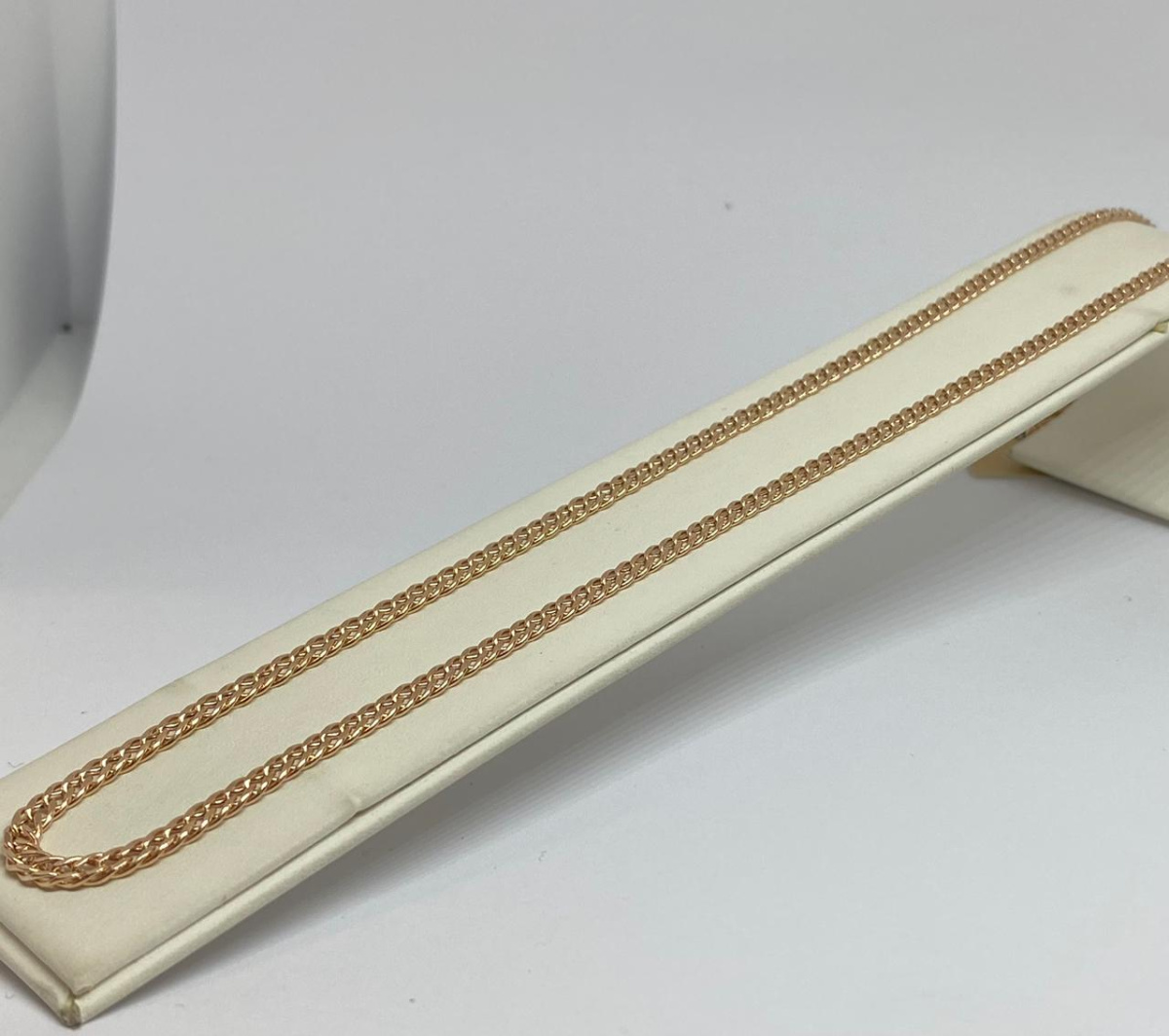 8060154П-55 ЦЕПЬ ПУСТОТЕЛАЯ Ромб двойной (Au 585)