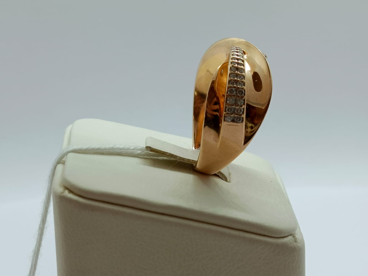 КОЛЬЦО С КАМНЯМИ (Au 585)